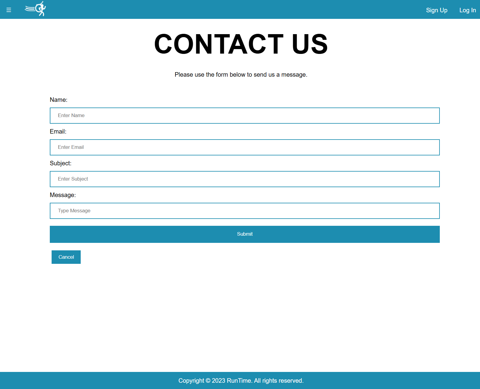 screenshot of the fitness webshop