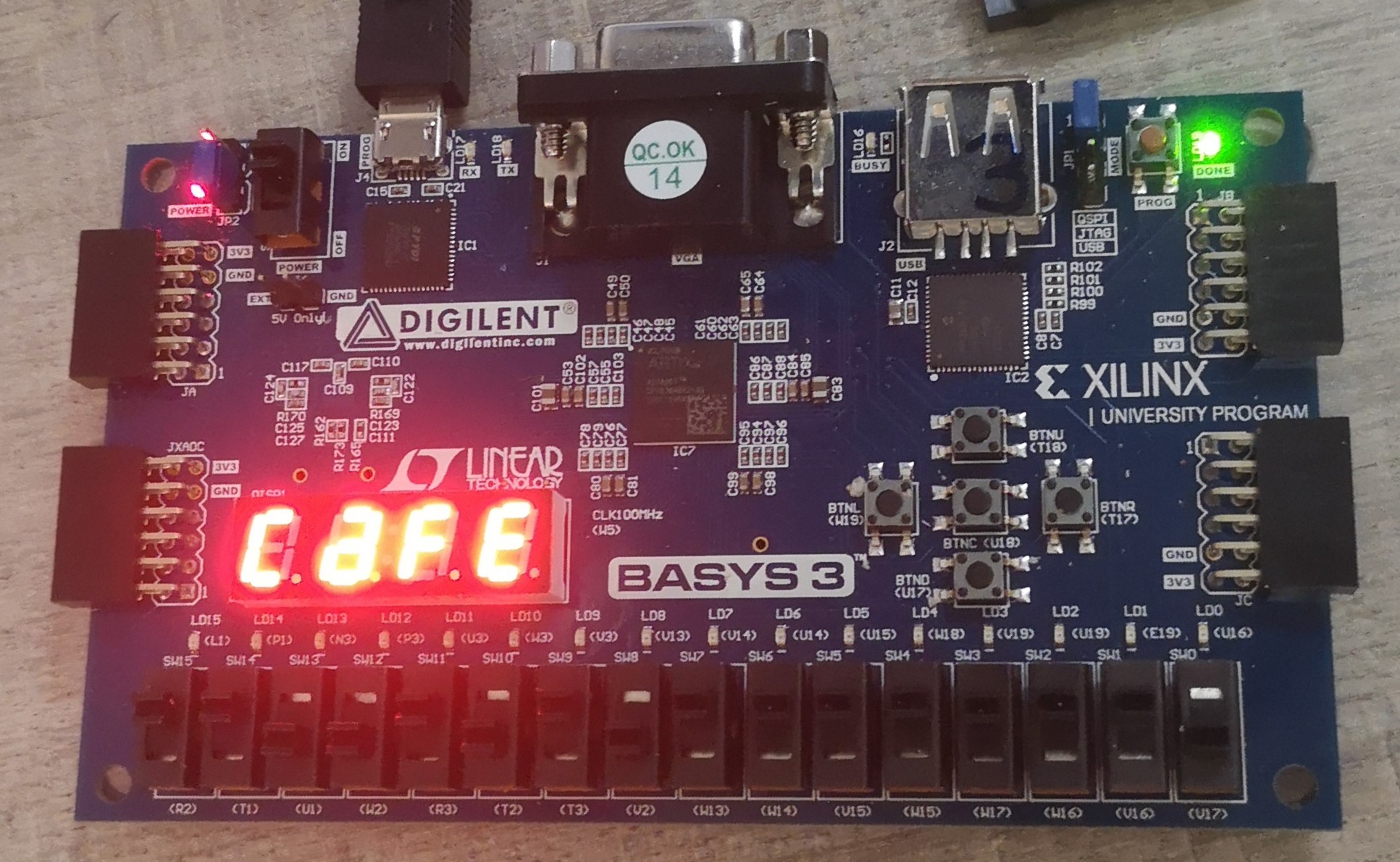 photo of the board with cafe